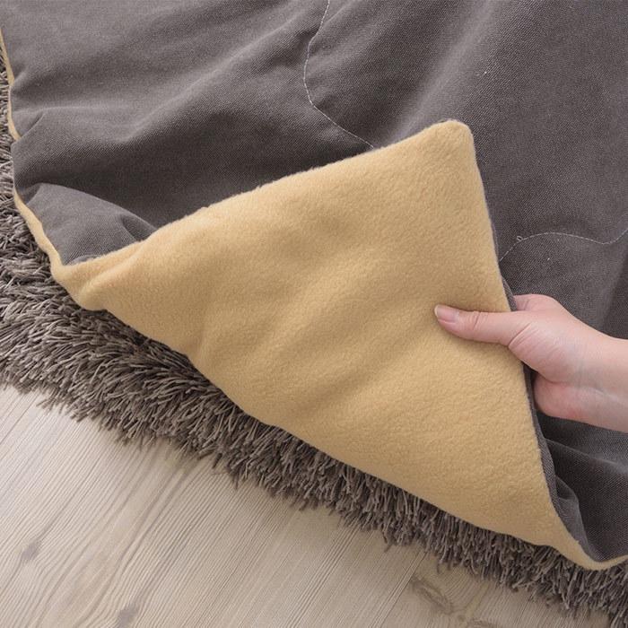 120×80cm天板対応 こたつ布団 正方形230cm×190cm 撥水加工 無地