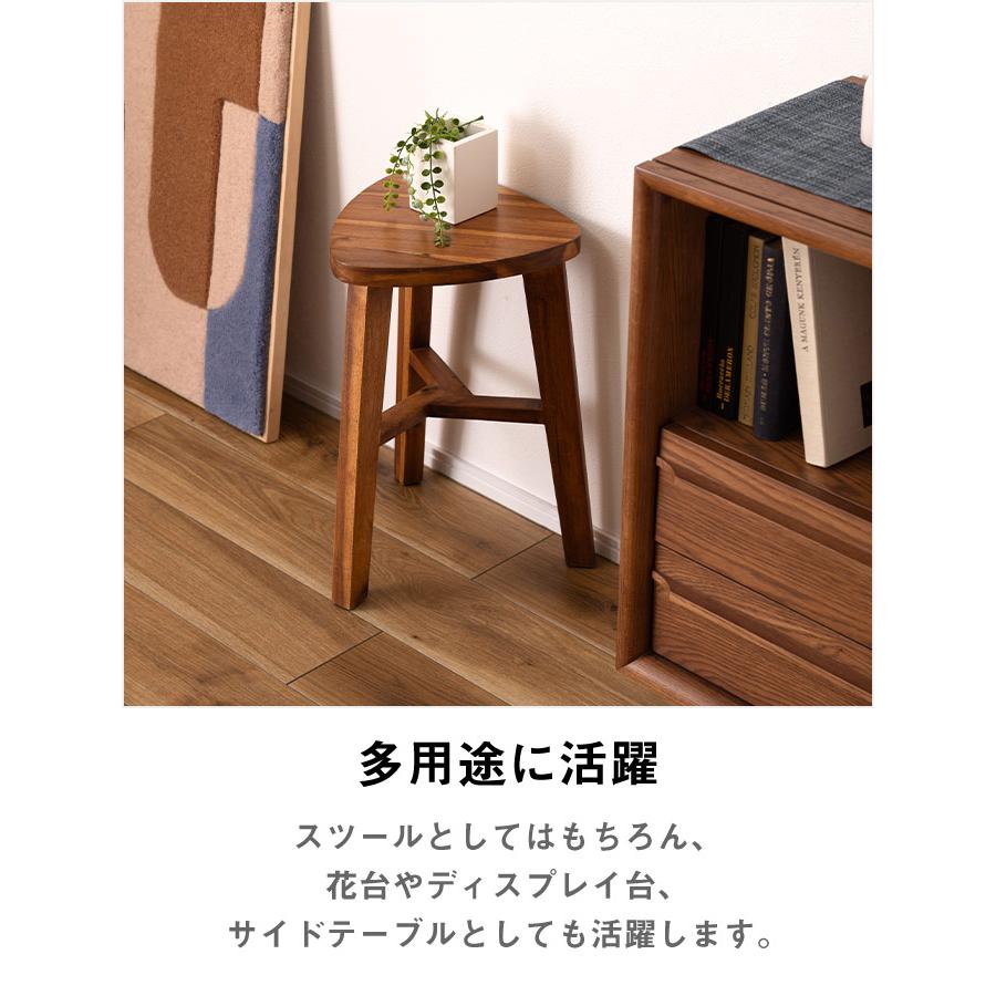 木製三角形ハンドメイドスツール 三角スツール チェリー | iichi 日々の暮らしを心地よくする