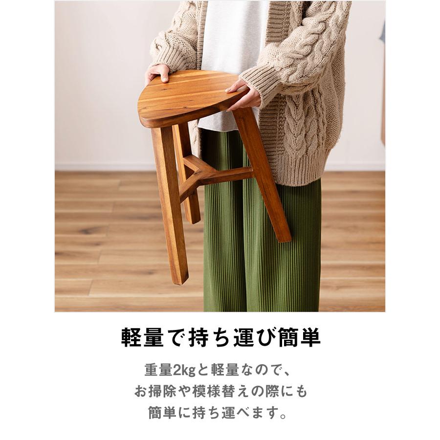 木製スツール 三角形 3本脚 おしゃれ[t] : MARUSYOU おしゃれ家具