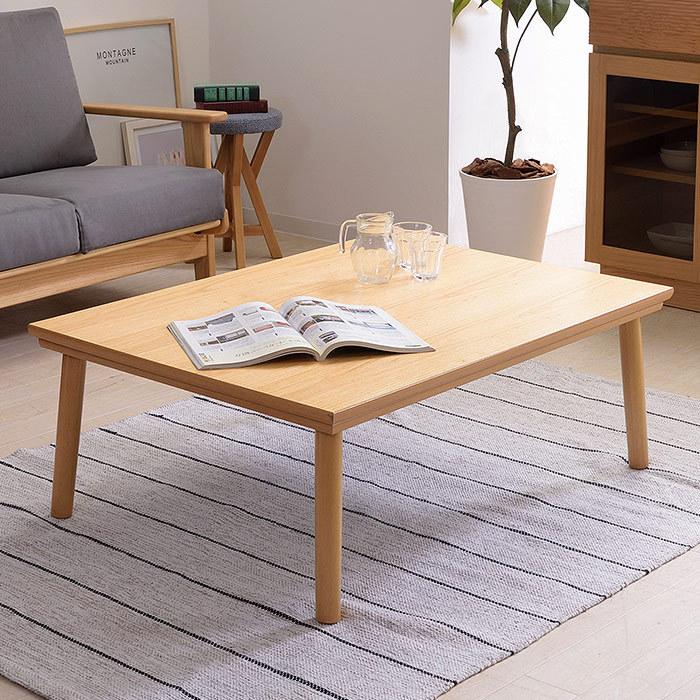 フラットヒーターコタツ 幅105 コタツ 炬燵 こたつテーブル こたつ モダン 木製 一人暮らし 長方形 おしゃれ シンプル(代引不可) コタツテーブル 長方形 幅105cm 奥行75cm 木製こたつ カーボンフラット