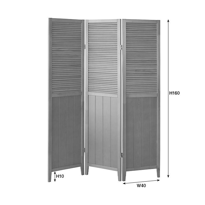 法人様向け】木製スクリーン 3連タイプ 衝立 ルーバー ブラインド風