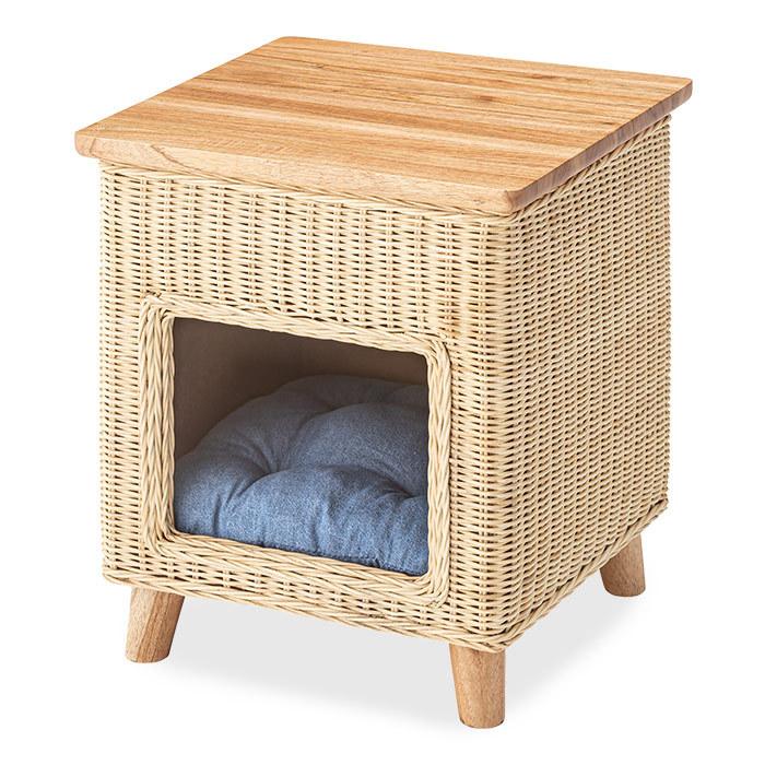 ラタン製ペットスツール ペットハウス ペットベッド ペットソファ 猫