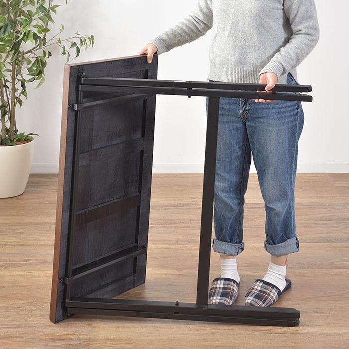 木製折りたたみデスク ヴィンテージ風 幅90cm 奥行40cm 折り畳み