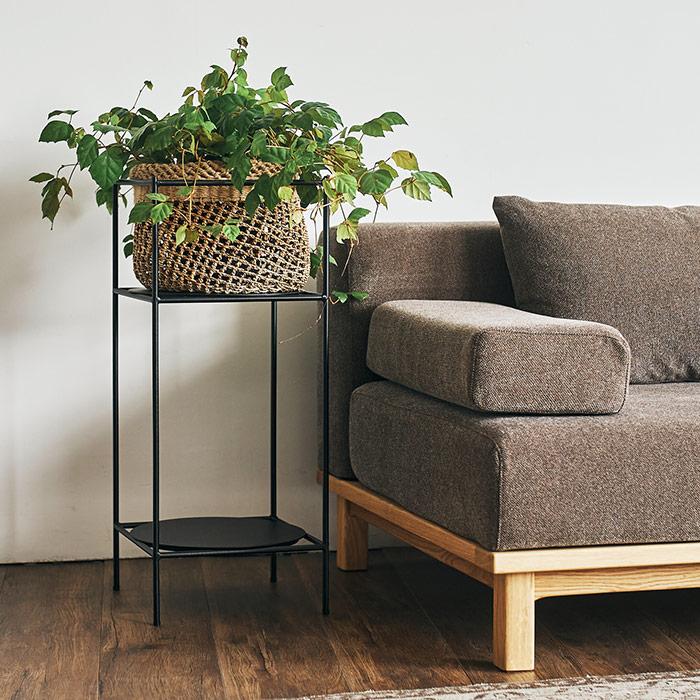 スチール製 プランタースタンド2段 幅30cm 観葉植物棚 プランツラック プラントスタンド フラワースタンド グリーン シェルフ_17