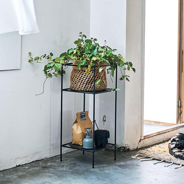 スチール製 プランタースタンド2段 幅30cm 観葉植物棚 プランツラック プラントスタンド フラワースタンド グリーン シェルフ_18