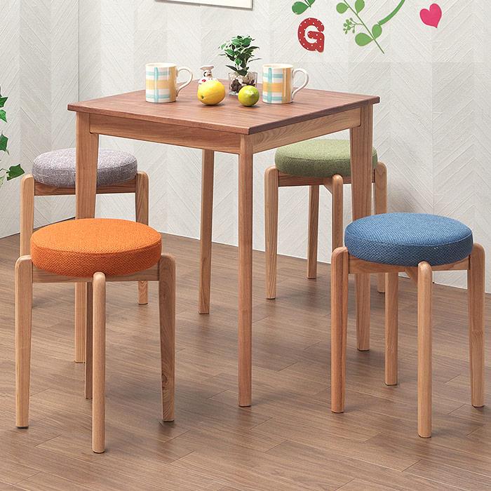 2脚セット スツール 木製 丸椅子 円形 背もたれなし おしゃれ[t