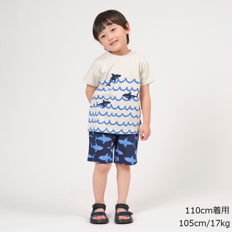 【アウトレット30%OFF価格】 moujonjon (ムージョンジョン) カラフルお魚・サメ柄５分丈ハーフパンツ キッズ 男の子 M37120｜marutaka-iryo｜10