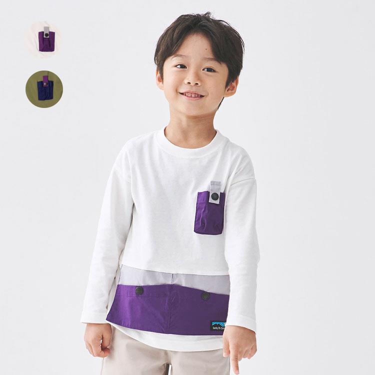 子供服】 Daddy Oh Daddy (ダディオダディ) ポケット付き長袖Tシャツ・ロンT 80cm 90cm 100cm 110cm 120cm 130cm 140cm キッズ 男の子 V10808 :V10808:こどもの森e-shop !店 通販 daddy oh daddy