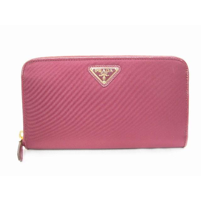 PRADA 【中古】美品 プラダ ラウンドファスナー長財布 1M0506 BAROLO 