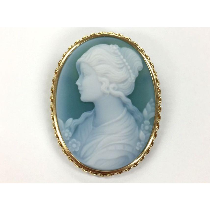 中古】カメオブローチ／ペンダントトップK18 重量：11.4g 美品 : まる 