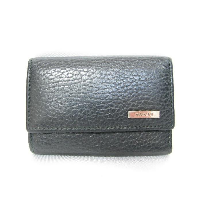 中古】美品 グッチ GUCCI 6連キーケース 150402 レザー ブラック 新入荷