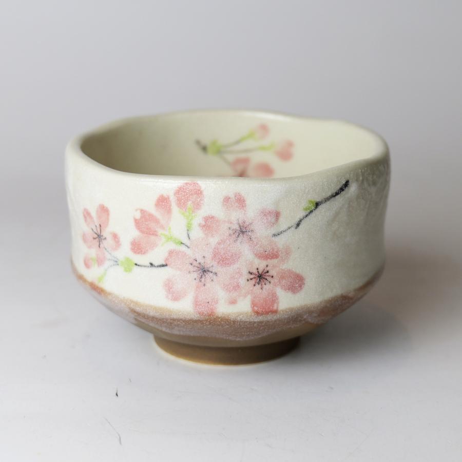 加藤正山 作 桜志野 抹茶茶碗 共箱・共布・栞付き 志野焼 未使用 茶道具 志野桜赤小抹茶碗 茶道具 小茶碗 matcha bowl 陶器 美濃焼 日本製