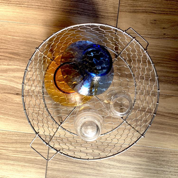 鳥井金網工芸 ステンレス製 手編み水切りカゴ 丸型(直径25cm 鳥井金網工芸 ステンレス製 手編み水切りカゴ 丸型(直径25cm