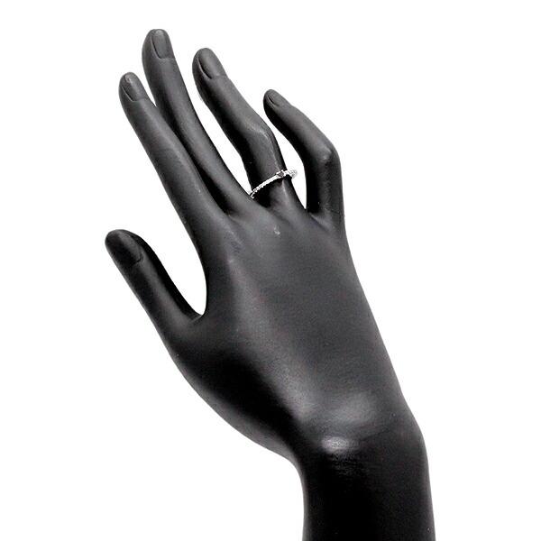 K18WG ブラックダイヤ ダイヤモンド リング 11号 D0.26ct ホワイト