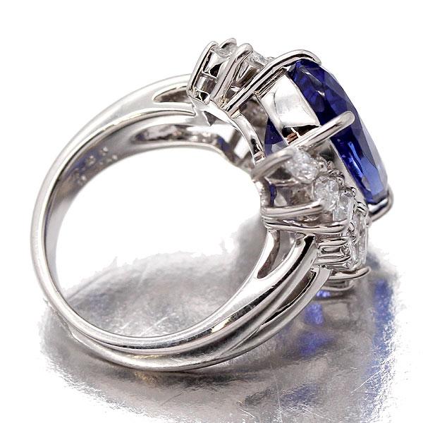 プラチナ タンザナイト ダイヤモンド リング 9号 TZ7.28ct D1.20ct 