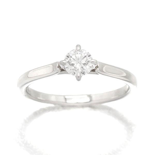 ミキモト MIKIMOTO プラチナ ダイヤモンド リング 9号 D0.31ct Pt950 