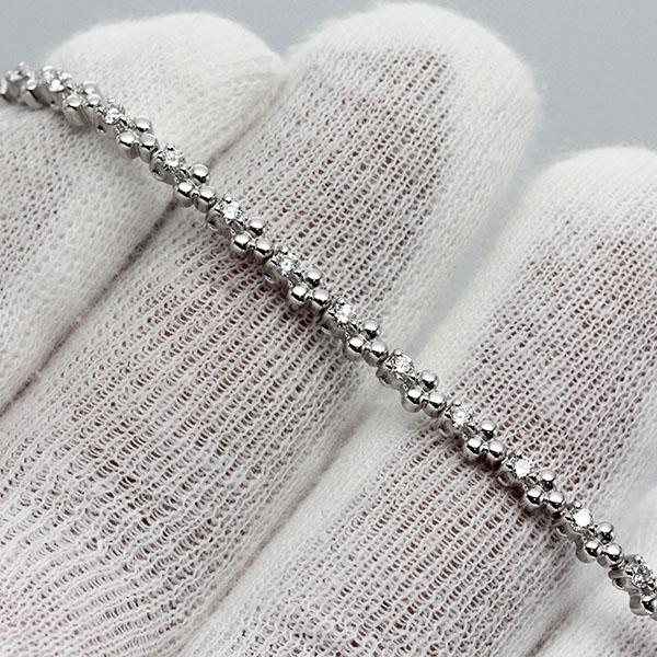 タサキ TASAKI 田崎真珠 K18WG ダイヤ テニス ブレスレット 18cm タサキ TASAKI 田崎真珠 K18WG ダイヤ テニス ブレスレット 18cm