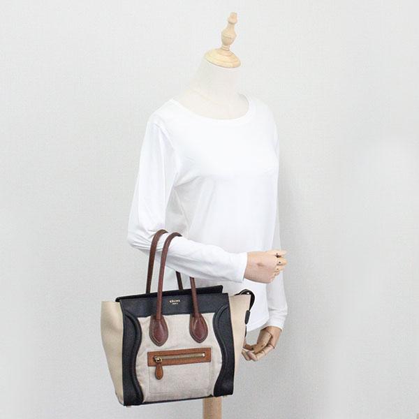 ★Sea☆★美品♡セリーヌ　ラゲージマイクロ　ハンドバッグ　ベージュ CELINE(セリーヌ) ラゲージ マイクロ ベージュ レザー ハンドバッグ