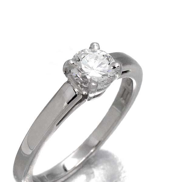 ブルガリ BVLGARI プラチナ 立爪 ダイヤモンド リング 8号 D0.515 VVS2