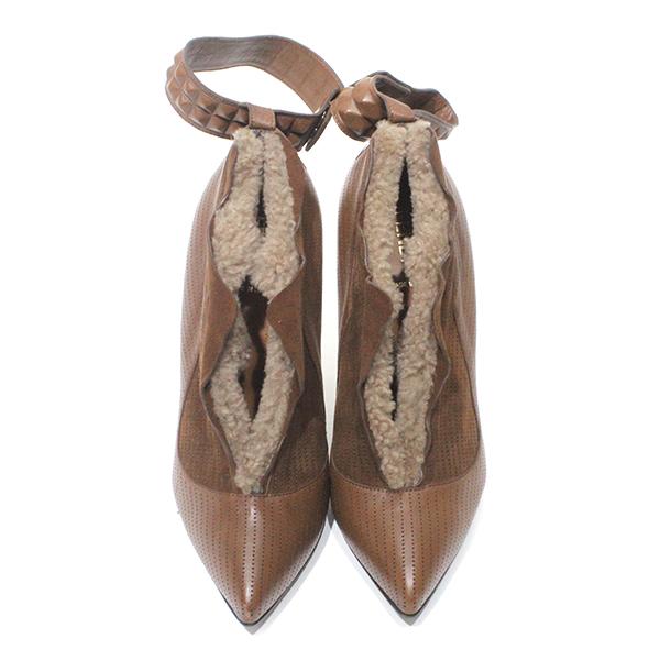 FENDI（フェンディ） スエード ファー パンプス 表記サイズ37(日本