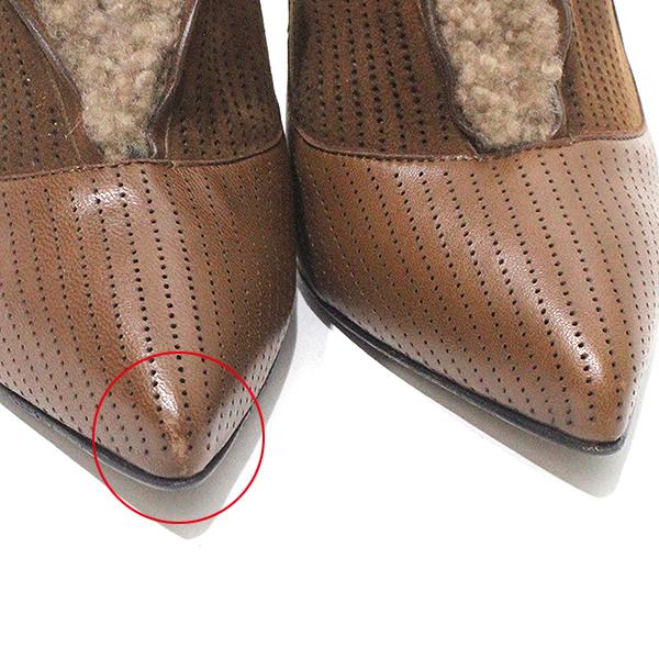 FENDI（フェンディ） スエード ファー パンプス 表記サイズ37(日本