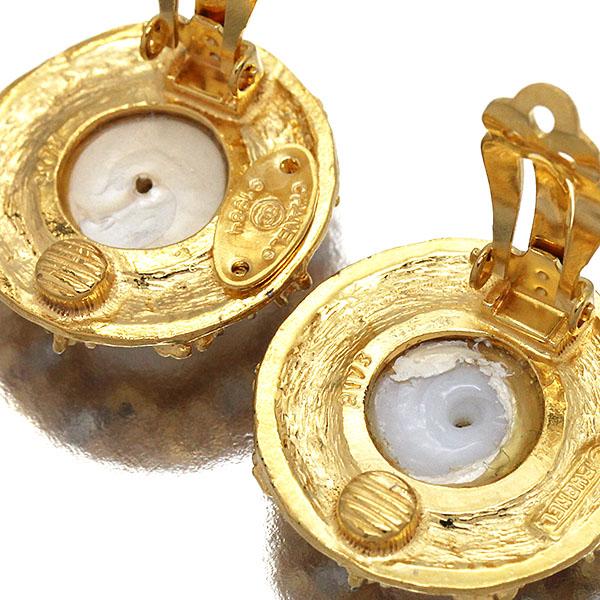 CHANEL（シャネル） フェイクパール ラインストーン イヤリング 1984