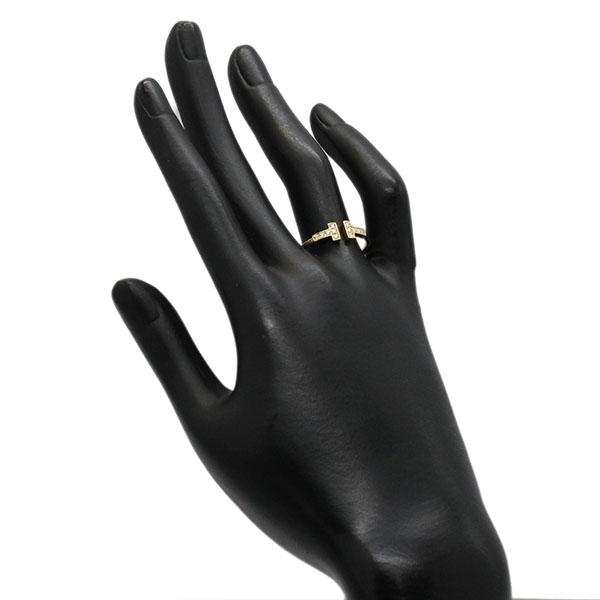 ティファニー TIFFANY&Co. Tワイヤー K18YG ダイヤモンド リング 18号