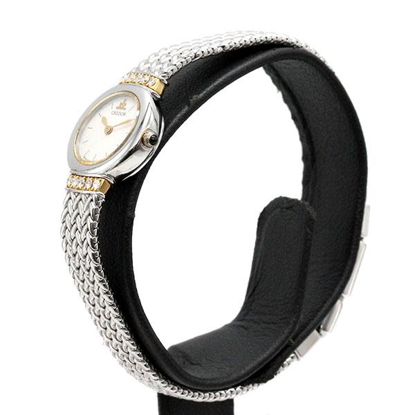 セイコー SEIKO クレドール 1E70-0100 アイボリー文字盤 K18YG/SS