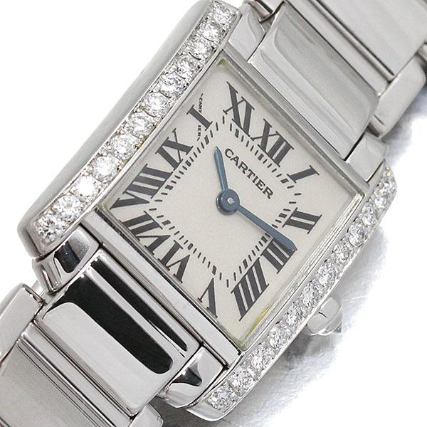 カルティエ Cartier タンクフランセーズ K18WG レディース腕時計