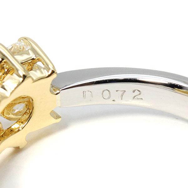 K18YG 750 18金/Pt900 サファイア ダイヤモンド リング 15号 S1.52ct D0.72ct 6.4g レディース 中古_4
