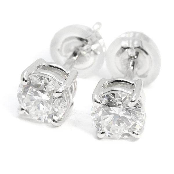 プラチナ ダイヤモンド ピアス D0.500ct G/SI2/VERY GOOD D0.530ct 