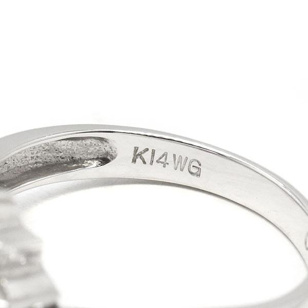 K14WG ルビー ダイヤモンド リング 11.5号 R0.34ct D0.43ct ホワイト