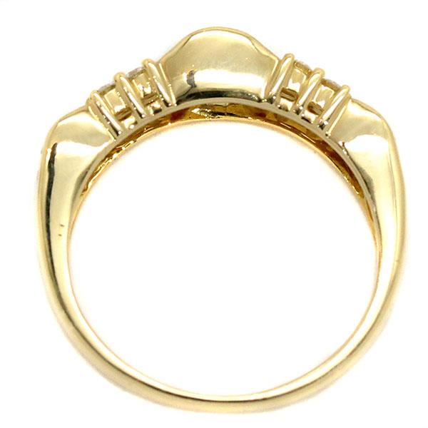ミキモト MIKIMOTO ルビー ダイヤモンド K18YG リング 11号 R0.87ct D0