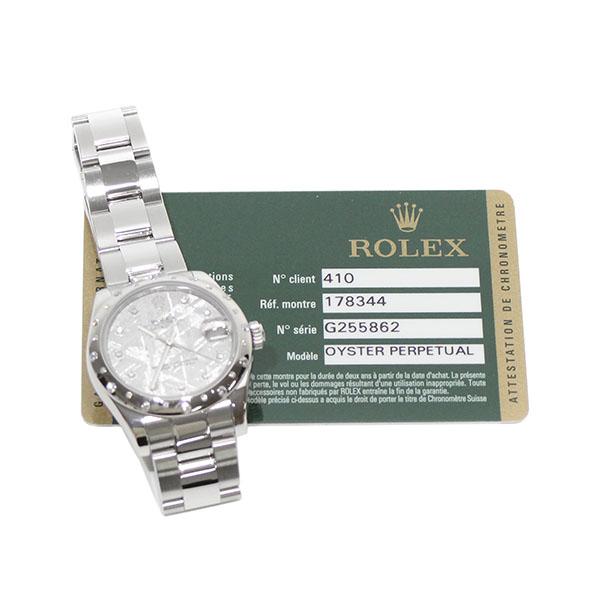 ロレックス ROLEX デイトジャスト 178344G 10Pダイヤ メテオライト文字