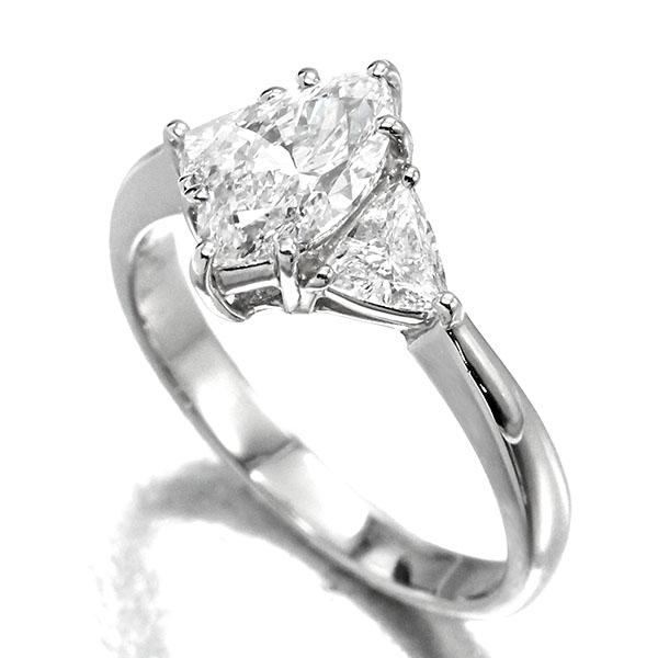 プラチナ ダイヤモンド リング 13号 D1.026ct/0.40ct D/VS-1 Pt900 