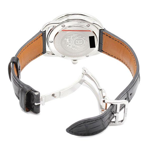 エルメス HERMES アルソー AR7.710 自動巻きメンズ Arceau エルメス HERMES アルソー AR7.710 グレー文字盤 SS レザー