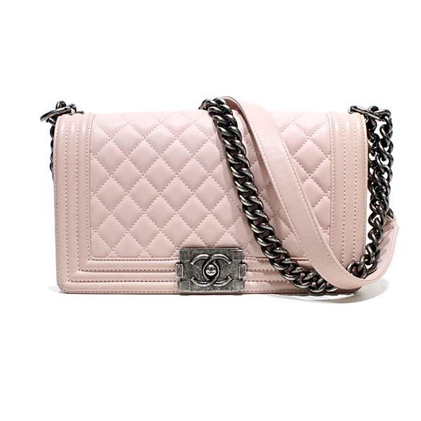 シャネル CHANEL ボーイシャネル チェーンショルダー ココマーク ラムスキン ピンク ヴィンテージシルバー金具 A67086 ショルダーバッグ｜marutaki｜02