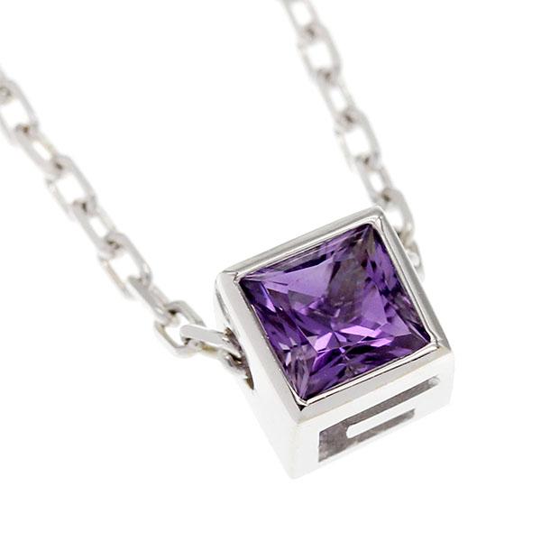 GUCCI（グッチ） GUCCI Gロゴ キューブ K18WG アメジスト ネックレス