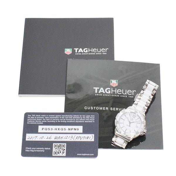 タグホイヤー TAG HEUER フォーミュラ1 WAH1213 ホワイト文字盤 SS/セラミック レディース腕時計 クォーツ 35mm ベゼルダイヤ｜marutaki｜09