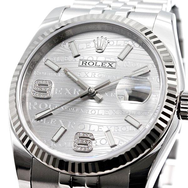デイトジャスト ロレックス ROLEX 116234 69ダイヤ シルバーウェーブ