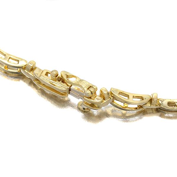 K18YG ピンクトルマリン ダイヤモンド ブレスレット 17.5cm T1.24ct D0