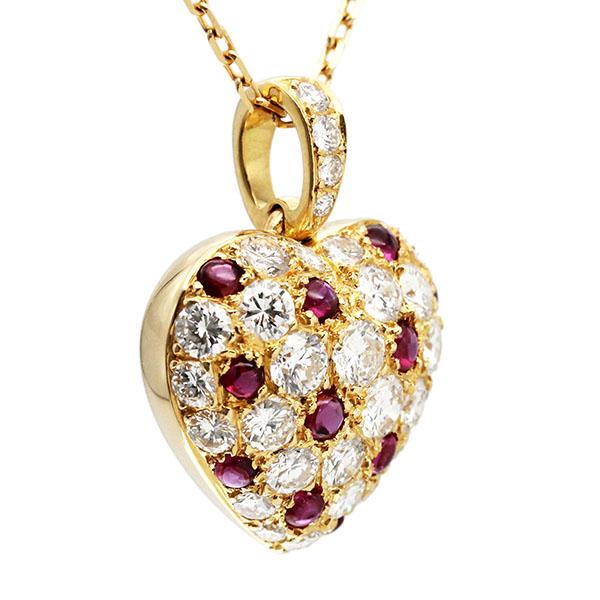 Cartier（カルティエ） ハートモチーフ K18YG ルビー ダイヤモンド