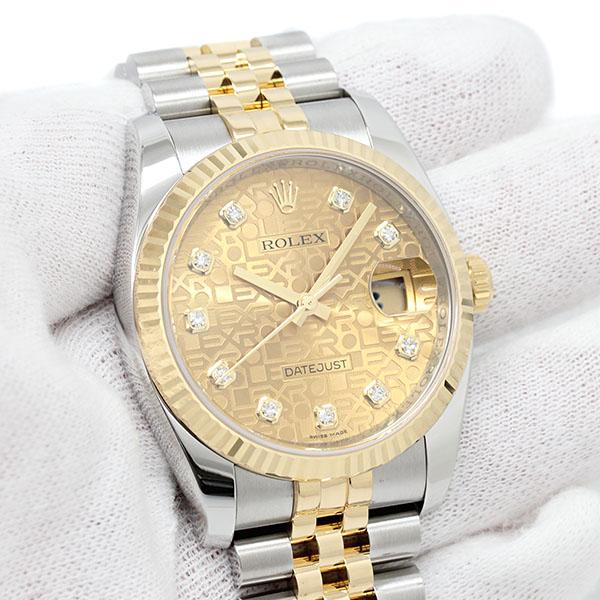ロレックス ROLEX デイトジャスト 116233G 掘りコンピューター文字盤 G