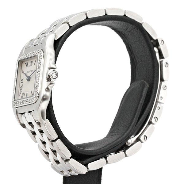 カルティエ Cartier パンテールSM ダイヤベゼル シルバー文字盤