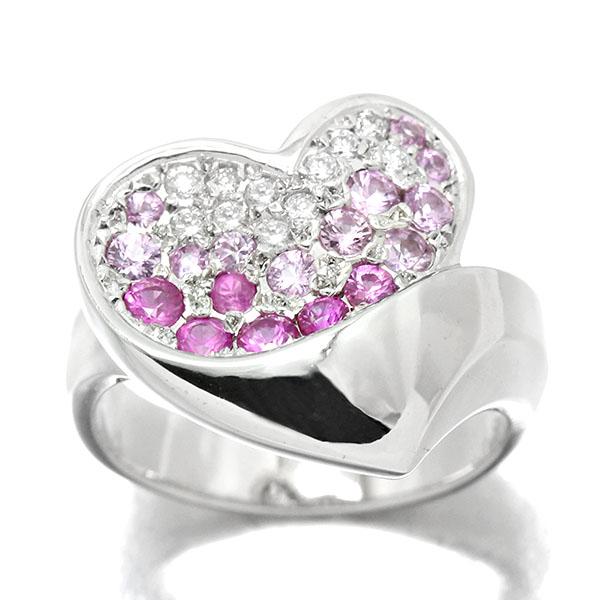 スタージュエリー STAR JEWELRY K18WG ピンクサファイア ダイヤモンド 