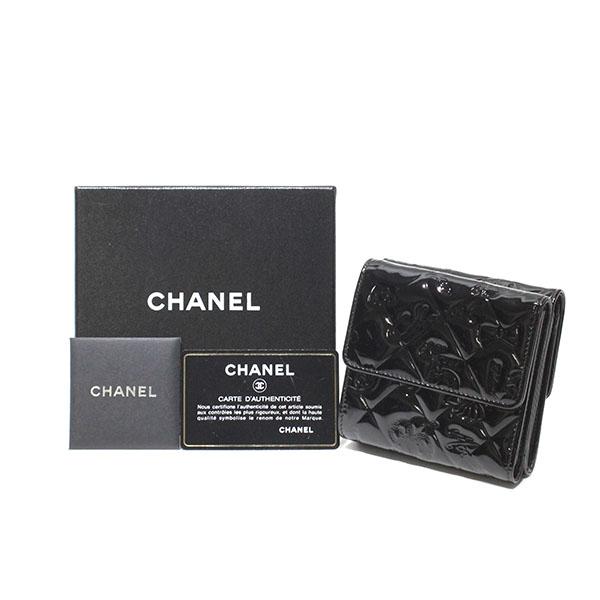 マトラッセ シャネル CHANEL パテントレザー シンボルチャーム 三