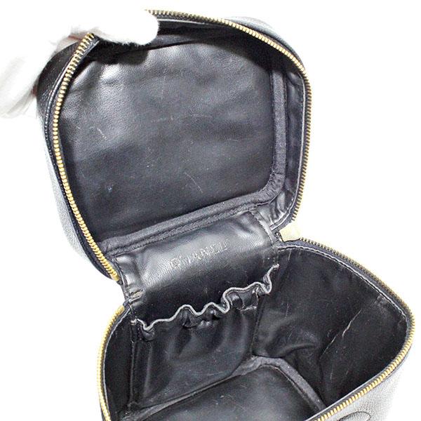 シャネル CHANEL 縦型 バニティ A01998 ココマーク キャビアスキン ハンドバッグ 化粧ボックス 黒 レディース 女性 プレゼント ブランドの画像