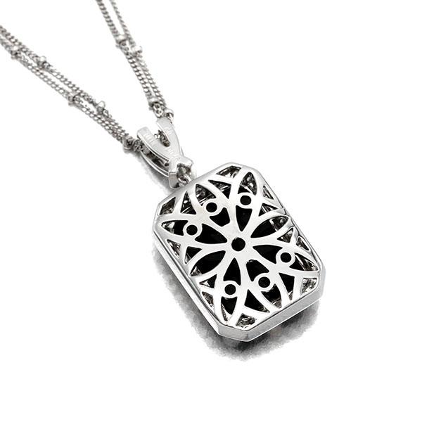 クイーンジュエリー Queen Jewelry K18WG オニキス ダイヤモンド