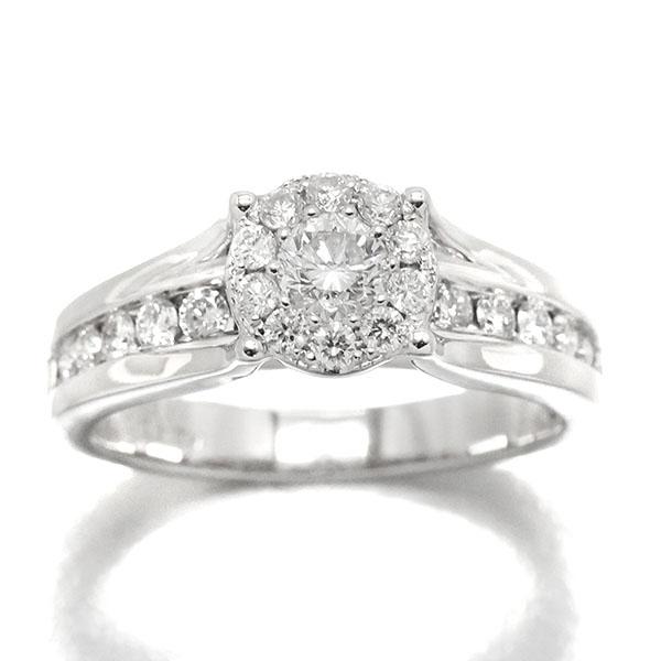 K14WG ダイヤモンド リング 9号 D0.97ct ホワイトゴールド 指輪