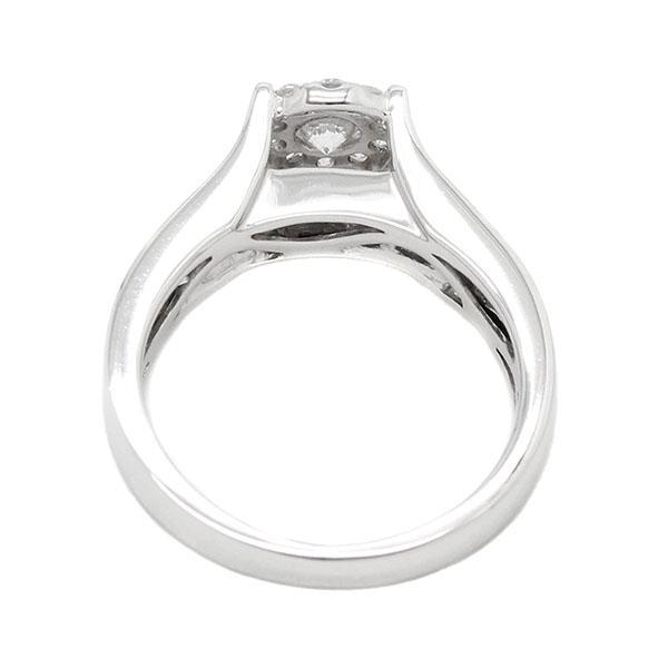 K14WG ダイヤモンド リング 9号 D0.97ct ホワイトゴールド 指輪